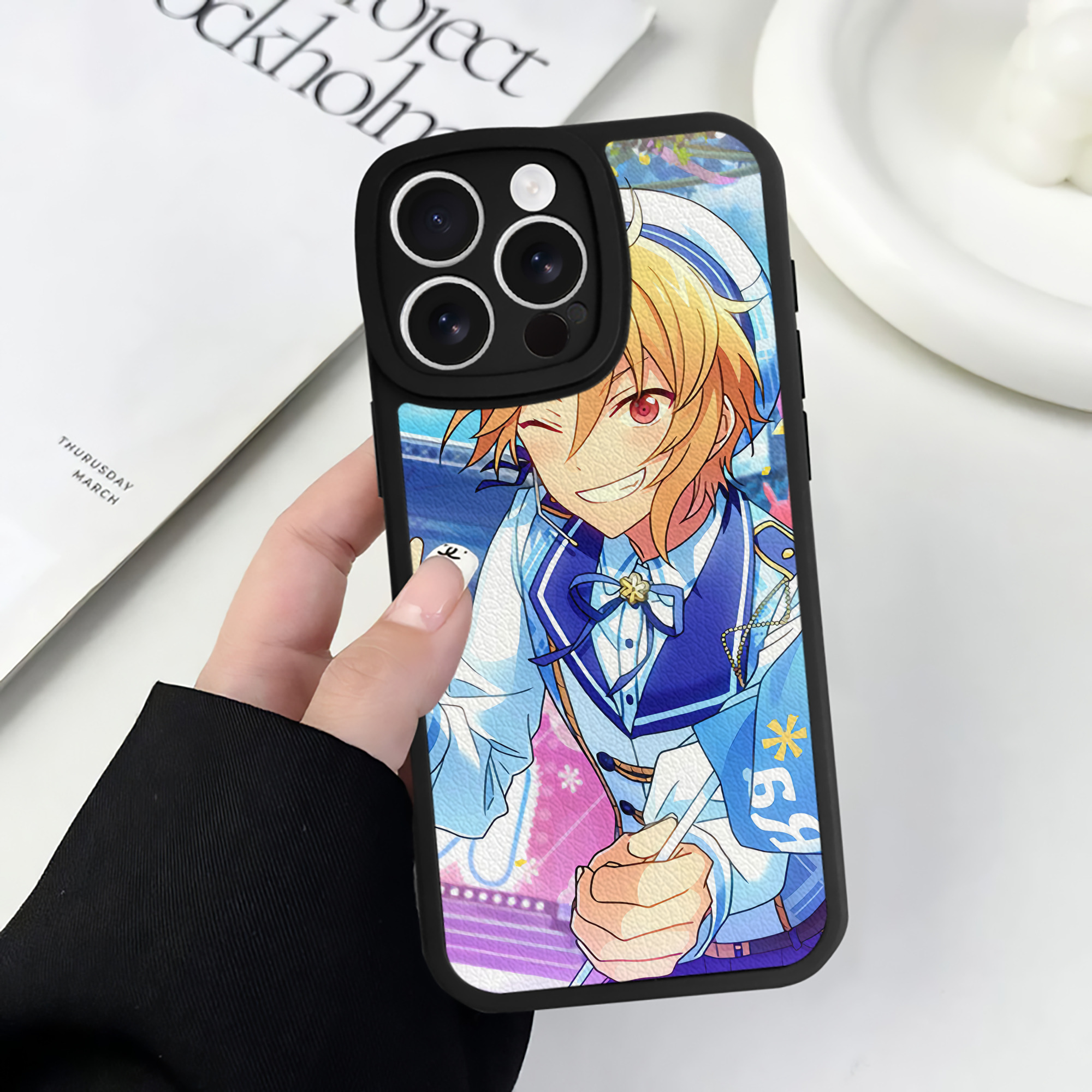 （画像用） あんさんぶるスターズ! Ensemble Stars 【iPhone 16シリーズ対応】シリコンスマホケース（レザー調） 材質：シリコン